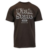 Utah State Vintage Lettering Unisex T-Shirt brown